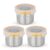 STEELLOCK Stainless Steel Airtight Container with Lid | Leakproof, BPA-Free | Multipurpose Food Storage Containers/Tiffin/Dabba for Office, School & Kitchen | SL-1202-set of 3, 350ml each, Yellow
