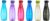 Amazon Brand – Solimo 1 Lt Water Bottle | Multicolor | Set Of 6 (Xing) – Polyethylene Terephthalate