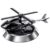 Solar Helicopter Car Perfume Diffuser With Wooden Insert And Aluminum Base (Helicopter Design Air Freshener)