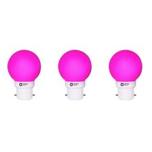 Orient Electric Polycarbonate Deco Shine Led Bulb 0.5W, (Pink – Pack Of 3)