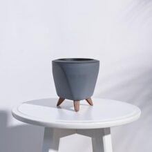 UGAOO Lagos Pot – Grey | Flower Pot for Indoor, Outdoor, Home, Garden