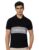 U.S. Polo ASSN. Mens Solid Half Sleeve Printed Polo Neck T-Shirts (USTSHS1208_Black_M)