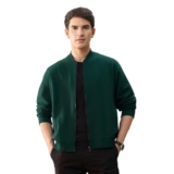 Nobero Men Solid Fleece Bomber Jacket(1M-Twjk-R0011-Vb7_Verdigris Blue_3Xl)