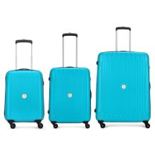 Aristocrat Armstrong 3 Pc Set Cabin 55 Cm(Small) Check-In 66 Cm(Medium) Check-In 75 Cm(Large) 4 Wheels Trolley Bags For Travel Hard Case Luggage, Lightweight Bag With Combination Lock (Teal Blue)