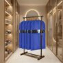 Amazon Basics Non-Woven Suit, Coat, Jacket Cover | 120 GSM | Clear Window | Long Zip | 40 x 24 Inches | Pack of 5 (Blue)
