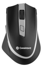 Consistent Fusion Wireless Mouse (MG1151) Wireless Mouse, 2.4GHz with USB Nano Receiver, High Precision Optical Tracking, Buttons, Plug & Play, Ambidextrous, for PC/Mac/Laptop (Black)