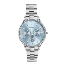 Sonata Axis with Quartz Analog LT Blue Premium Multifunction Design Dial IPS Strap Watch for Women – 87119SM01