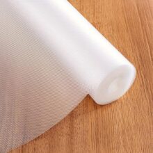 Mollishomes Eva Geometric Food Grade Washable Anti Slip Mat/Sheet For Fridge, Shelf Liner For Kitchen Shelves, Table, Kitchen Drawer Mat, Wardrobe(Diamond Texture, Transparent) 3Mtr (300Cm X 45Cm)