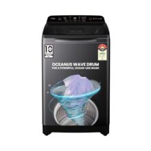 Haier Smart Choice 9 Kg Oceanus Wave Drum 15 Min Quick Wash Fully Automatic Top Load Washing Machine, Dark Jade Silver (ETL90-C8S8)