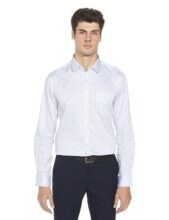 Arrow Men’s Printed Full Sleeve Slim Fit Cutaway Collar Cotton Formal Shirt