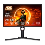 AOC 25G3ZM/BK 24.5″ FHD Gaming Monitor, 240Hz Refresh Rate, 1ms GTG Response Time, 6 Game Modes, Freesync Premium, Low Input Lag, ShadowControl, HDMI & DisplayPort
