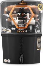 Kinsco Aqua Seven Copper Zinc and Alkaline(Power of 3) 15 L RO + UV + UF + Copper Guard + pH enhancer Water Purifier(Black)