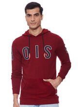 Spykar Men’s Cotton Collared Neck Jacket (MKT-02AH-254_Maroon_L_Maroon_L)