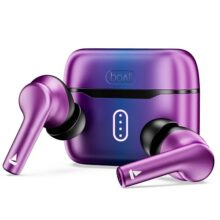 Boat Airdopes 141 Pro Buds, 13mm Drivers, Metallic Finish, 60HRS Battery, 4Mics ENx, Fast Charge, IPX5, v5.3 Bluetooth Earbuds, TWS Ear Buds Wireless Earphones with mic (Galactic Purple)