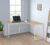 Aprodz Duane 59 X 59 Inches Large L-Shaped Desk Computer Desk Corner Desk Office Desk Computer Table, White Oak