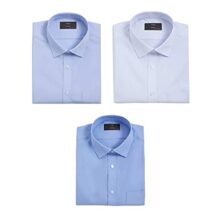 Marks & Spencer 3pk Regular Fit Short Sleeve Shirts T112081BLUE (S)