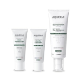 Aqueria Travel Kit For Acne Prone, Oily, Combination Skin | Oil Control Brightening French Sunscreen (50G) | 5% Niacinamide & Ceramides French Face Wash (20Ml) | Oil Free Gel Based Daily French Moisturizer (15G) | Fragrance-Free, Non-Drying, Dermatologist Validated, Lightweight, Non-Greasy, No White Cast | Suitable For Daily Use