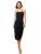 barcino Black Rib Strappy Slip-on Dress