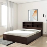 Mamta Decoration Engineered Wood Canes Queen Bed with Box Storage Wooden Bed for Bedroom Living Room Home (Wenge Finish)