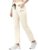 Women’s Premium Cotton Solid Track Pant with Elastic Waistband, Adjustable Drawstring and Side Pockets White