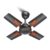 LONGWAY Creta P1 600 mm/24 inch Ultra High Speed 4 Blade Anti-Dust Decorative Star Rated Ceiling Fan 2 Years Warranty (Smoked Brown, Pack of 1)
