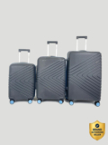 Wildcraft Quartz : Set of 3 (Small 56.2cm | Medium 66.2cm | Large 76cm) Cabin & Check-in Set 8 Wheels – 10 Inch