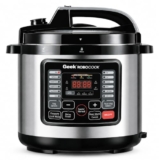 Geek Robocook Nuvo 11-in-1 Automatic Electric Pressure Cooker | Geek Recipe App | 17 India Preset Menu, Instant Electric Cooker Pot, Multipurpose Electric Rice Cooker (8 Litre | Stainless Steel)