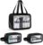 KASHIVAL Clear Travel Toiletry Bags Set, Waterproof Organizer Pouches, Large Capacity Storage Cases for Cosmetics, Accessories, 3 Pack (Black)