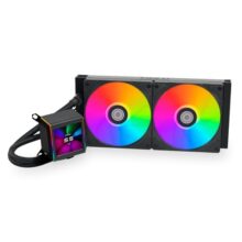 Lian Li Galahad II LCD 2800 RGB CPU Liquid Cooler/AIO – Black | Support Intel: LGA 1700/1200 / 115x & AMD: AM5 / AM4
