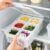 ADD2CART 6-Grid Refrigerator Storage Container, Vegetable Fruit Organiser Box with Drainage, Kitchen Food Storage Box with Lid, Multicolour