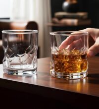 Yera Prima Oak Whisky/Scotch/Water Glasses- 285 ml Each -Set of 6 pcs Tumblers Lead-Free Whiskey Glasses for Scotch Bourbon Cognac Brandy Cocktail Whiskey