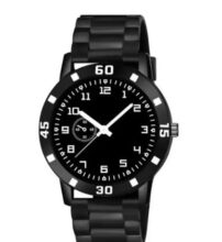 Black Dial Rubber Strap Stylish Analog Watch for Men-GINIEE-PU-GINI-Blue_EE/DD ent._518