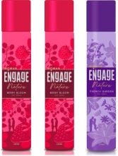 Engage Deo Spray, Berry Bloom (Pack Of 2) & French Garden (Pack Of 1) Fragrance Scent Deodorant Spray  –  For Women(450 Ml, Pack Of 3)