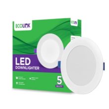 Ecolink 5W Concealed Jb Ceiling Light | Round Ceiling Led Downlighter For Home & Hall | Cut Out: 3 Inch, Color: Natural White, Pack Of 1