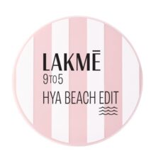 Lakme 9to5 Hya Matte, Beach Edit Cushion Foundation, C 390-Cool Cocoa, Matte Finish, Buildable Coverage, SPF 40, 12 gm