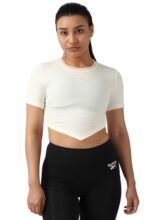 Reebok Women Cotton T-Shirts (Chalk,S)
