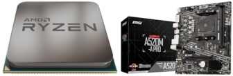 AMD Ryzen 3 3200G Processor with RadeonVega 8 Graphics + MSI A520M-A PRO Motherboard