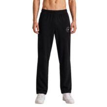 Pepe Jeans Men’s Solid Cotton Poly Regular Fit Track Pants | Relaxed Athleisure Sportswear for Gym & Leisure Wear | Durable Poly Cotton Blend | Adjustable Elastic Waist with Drawstring | Dual Pockets