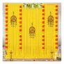 Shimmers Festive Decoration Kit Set Of 12 | Marigold Garlands, Dream Catcher Wall Hangings, Yellow Curtains & Hooks | Traditional Backdrop Decor For Diwali, Pooja, Housewarming & Home Celebration