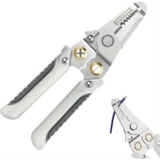 Wire Stripper Pliers Multi-Functional Alloy Steel Tool With Wire Cutting, Stripping, Crimping And Lock Switch Design