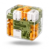 3D Maze Puzzle Cube with Metal Ball Inside, Transparent Handheld Marble Run Brain Teaser Game, Interactive Skill Challenge Toy for Kids & Adults, Focus Puzzle Cube for Home, Travel & Desk Play