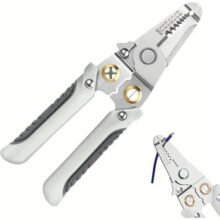 Wire Stripper Pliers Multi-Functional Alloy Steel Tool With Wire Cutting, Stripping, Crimping And Lock Switch Design