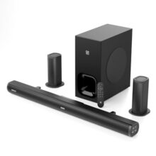 GOVO GoSurround 990 Dolby Digital | 525W Sound bar, 5.1 Channel Home Theatre, 6.5″ Wireless subwoofer and Satellite Speakers, HDMI, Opt, AUX, USB & Bluetooth, 3 Equalizer Modes, LED Display (Black)