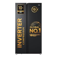 Haier 540 L 3 Star Frost Free Inverter Side by Side Refrigerator (HRS-615LB, Luxe Black, 360° Magic Cooling for Uniform Freshness, Dual Fresh Drawers for freshness, Deo Fresh Technology, 2026 Model)