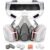 Mivaro Respirator Mask For Spray Painting With Safety Goggles Reusable Half Face Gas Mask With Dual Filters Organic Vapor Protection Dust For Chemical Industrial Automotive Use