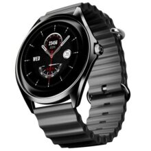 boAt Ultima Aeris 1.43″ AMOLED Display, 1000 nits Brightness, Ultra Slim 8mm Metal Build, IP68, Auto HR & SpO2 Monitoring, Sleep & Stress Tracking, Stylish Smartwatch for Men & Women (Active Black)