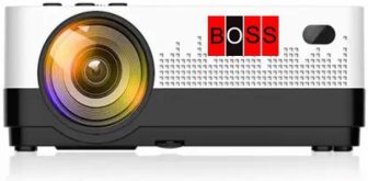 Boss S13 4000 Lumens Multimedia Projector Support Mobile/Wifi/Hdmi/Av Input/Usb (4000 Lm / Remote Controller) Portable Projector(White)