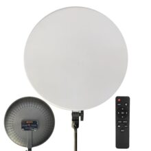 Eloies® BD-HP19 Flat Round Panel Light for Photography and Videography (19 Inch Big Size, 80 Watt) | Continuous Lighting with 3200K – 6500K | Brightness Adjustable with Remote Control