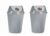 ARISTO Swing Lid Dustbin with Metal Side Handle 60 LTR Grey//Grey (COMBO)