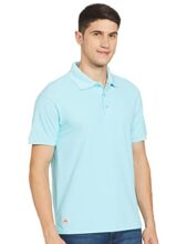 Deniklo Men’S Solid Regular Polo Shirt (Dk82-M_Plume Blue M)